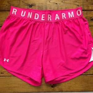 Under Armour Neon Pink Workout Shorts